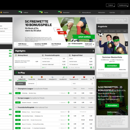 Betway Sportwetten mit Top-Quoten